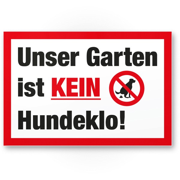 Komma Security Garten Kein Hundeklo Keine Hundetoilette - Sign Hunde