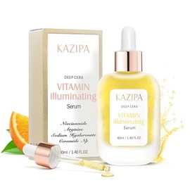 Suero de vitamina C para cara, suero de vitamina con niacinamida, ácido hialurónico y VE, hidrata, 1.35 onzas líquidas