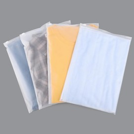 Svaldo Frosted Zipper Clothing Bags, 50 Pcs 10x13 inch Poly Bags for Shipping, Packaging, Travel Ziplock Bags, Waterproof Swimsuit Bag Plastic Bags for Clothes, T Shirt, Jewelry, 3 Mil