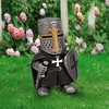 Lrxinki Knight Statues Ornaments, Resin Knight Gnome Guard Garden Sculpture,