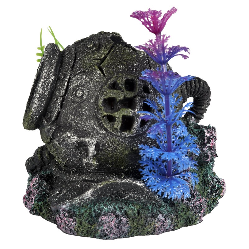 Pet Ting Lost Diving Helmet Aquatic Ornament - Aquarium Decoration