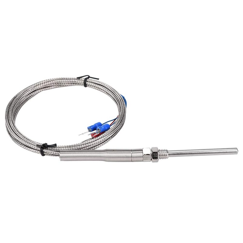 M8 Thermocouple Probe, 0-400℃ M8 Thread Temperature Sensor Pt100 Resistor