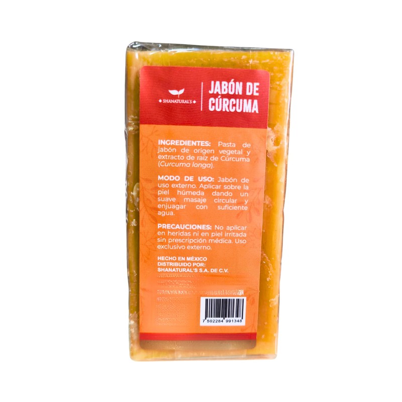 Shanatural's Jabón de Cúrcuma, Artesanal y Natural, Facial y Corporal,