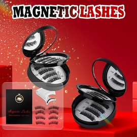 Reusable Magnetic Eyelashes Kit with Applicator Glue-Free Waterproof Lightweight for Natural Makeup Cosmetic Enhance Your Look Subtly