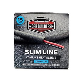 Car Builders Slim Line Loom Protection Heat Sleeve, 15 mm Sleeve Diameter x 1 Metre Length