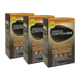 Just for Men Control GX, Grey Reducing 2-in-1 Shampoo & Conditioner for Grey Hair, New Improved Formula - All Shades 4oz - 3e