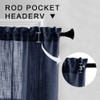XTMYI Blue Cafe Curtains for Kitchen Window 36 Inch Length