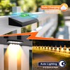 AUDLES Solar Fence Lights Outdoor, 8 Pack Fence Lights Solar