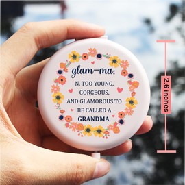 z-crange Grandma Gifts,Grandma Gifts from Grandchildren, Thanksgiving Christmas Birthday Gifts for Grandma, Too Yong Gorgeous and Glamorous Grandma Travel Compact Makeup Mirror Gifts C1215
