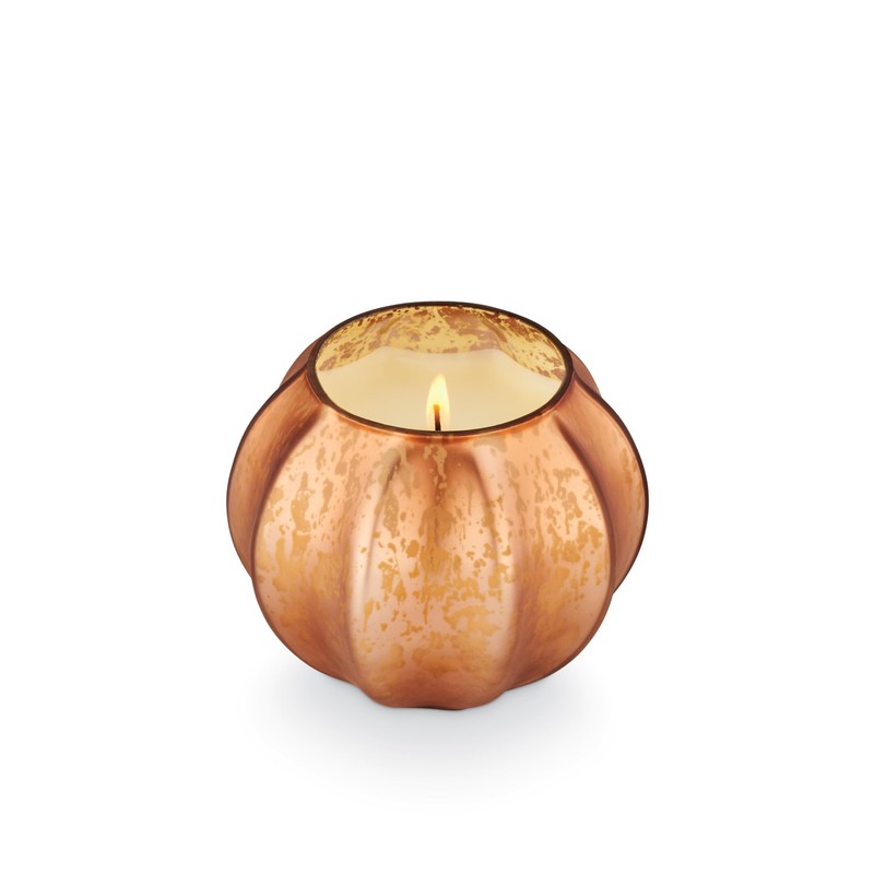 ILLUME Gilded Leaves Collection, Rustic Pumpkin, Mercury Pumpkin Candle