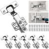 Set of 6 Cabinet Hinges Kitchen Cupboard Hinges with Screws