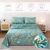 ZRNBAST Sheets Set King Floral Sheets, 100% Microfiber Elegant Farmhouse