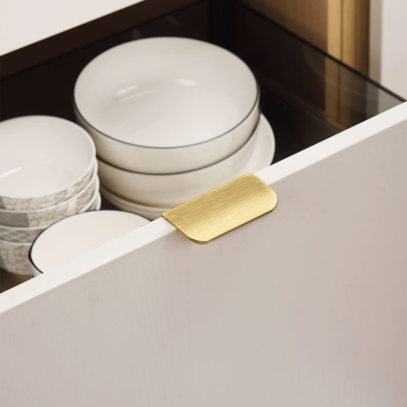 Satanga Edge Finger Tab Pulls for Cabinets Invisible Kitchen Concealed