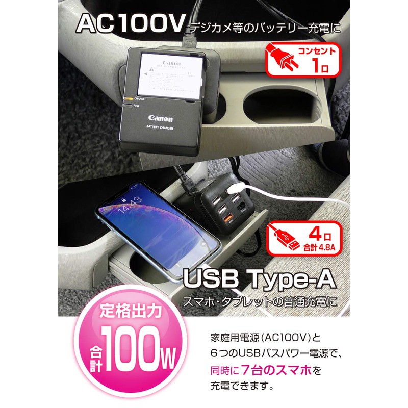 Meltec SIV-100 USB & Outlet Inverter, Quiet Type, AC: 1