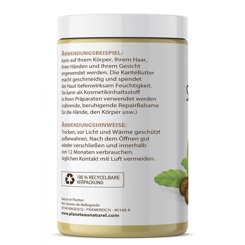 SheaButter Organic Karité Butter 100% Pure 100% Natural Unrefined 800