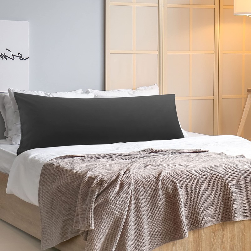 PiccoCasa Hugging Pillow Cover Envelope Microfiber Solid Nordic Long Pillowcase