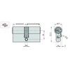 BASI Set of 2 V55 Profile Double Cylinder N+G 30/35