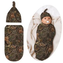 Camo Swaddle Blanket Soft Sleeping Bag, Swaddling Sacks for Newborn Baby Unisex Camo Baby Stuff