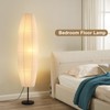 Fivemengo Paper Lamp Floor Lamp White Paper Lantern 3-Lights Bulbs