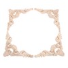 4Pcs Wood Carved Applique Decal Modern & European Handmade for