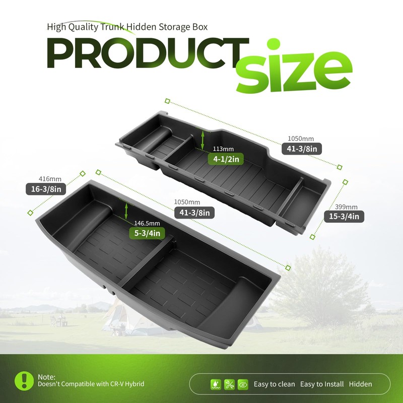 Gelacie Rear Hatch Trunk Hidden Storage Box Compatible with 2023-2025