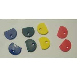 LOT OF EIGHT ASSORTED COLOR KEY IDENTIFIER CAPS IDENTIFICATION FOR KEYS