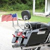 Aochuang Motorcycle Folding Flagpole Mounts Red American Flag for Harley