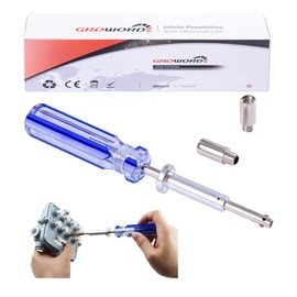 Groword 7 Inch Terminator TV Tool - LTT-7 GTT-7 CATV Cable Locking Terminator - Coax/Coaxial Cable Bump Key - Blue