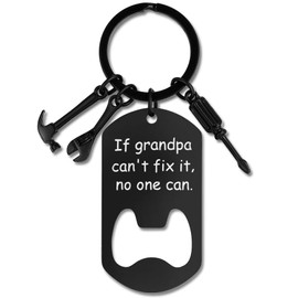MAIBAOTA Birthday Grandpa Gifts Grandpa Keychain Grandfather Day Gifts for Grandpa Father's Day Cool Stuff Keyring Presents for Grandfather