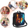 Ximjoju Wolf - Lonchera aislada, bolsa de almuerzo con correa
