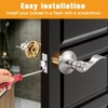 Gobrico Keyless Brushed Nickel Door Handles Privacy Door Levers for