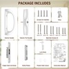 MENGBEI Sliding Glass Door Lock,Sliding Door Handle with Lock,Fits Door