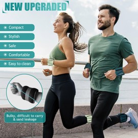 BECOJADDE Wrist Ankle Weights Adjustable Training Intensity for Strength Training Walking Running Yoga Pilates Jogging for Women Men Set of 2 (1lb Each), Deep Emerald
