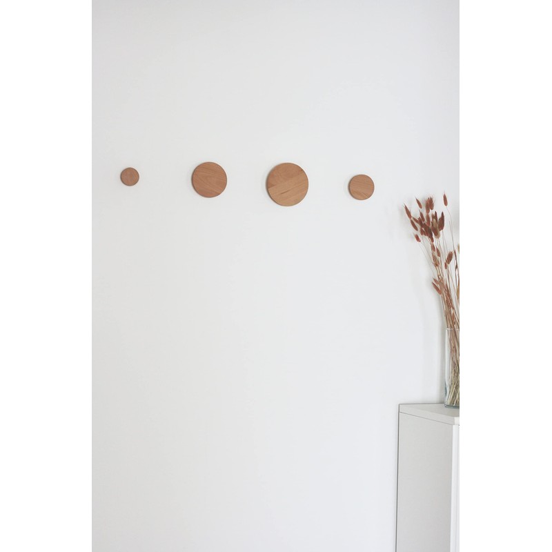 anaan Bubble Wall Hooks, Round, Wooden Coat Hooks, Wall Mounted