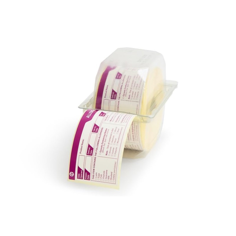 Allergen and Shelf Life Storage Display Label 500 Labels per