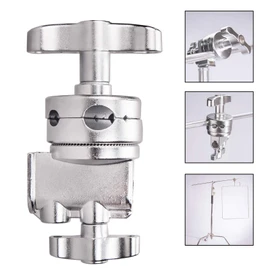 C Stand Grip Head Heavy Duty Multi Functional Swivel Head Holder Mounting Adapter for Light Stand, Extension Boom Arm and Other Photographic Equipment