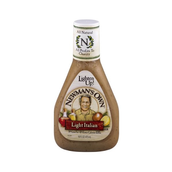 Newman's Own Salad Dressing Light Italy, 16-Ounce (Pack of 3)