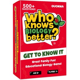 QUOKKA Who Knows Better? - Biology - Family Card Trivia Game | Fun Learning & Educational Questions for Families | Suitable for Boys & Girls