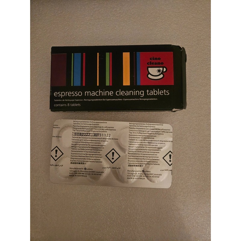 Cino Cleano Espresso Machine Cleaning Tablets 8 Count Per Pack
