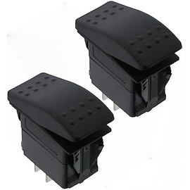 Carling Technologies Momentary Rocker Switch | (ON)-None-Off SPST | 20A 12V Sealed Non-Illuminated (Pack of 2)