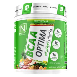 NutraKey BCAA Optima Post Workout Recovery Complex, No Sugar, No Carb, Recovery Aid, Fruit Punch