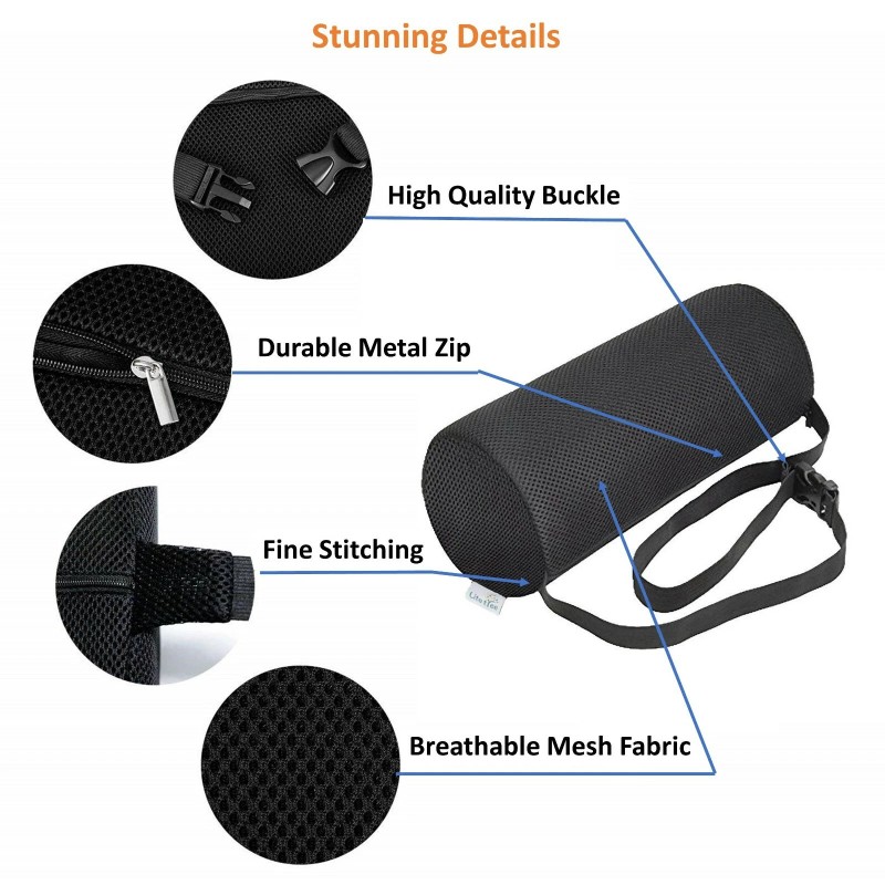 LitoTree Memory Foam Lumbar Support Pillow with Washable Ventilate Mesh