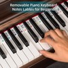 ZHRUNS Removable Piano Key Stickers, 61 Key Full Size Silicone