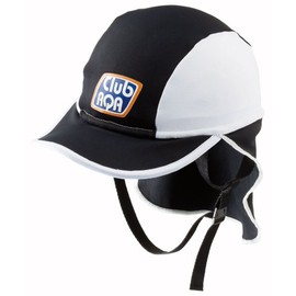 AQA (e-kyu-e-) UV Dry Flap Cap Kids Black X White Small kw4357