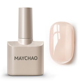 MAYCHAO Jelly Gel Nail Polish -15ML Apricot Jelly Gel Polish Soak Off UV LED Sheer Apricot Nail Polish for DIY Manicure Home Salon Nail Art, 0.5 OZ