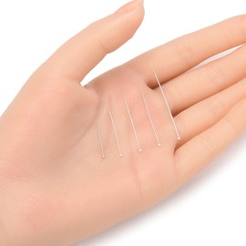 100pcs Sterling Silver Round Ball Pins 35mm (1.5 inch) For Jewelry Making (Wire~ 24GA or 0.5mm) SS6-35