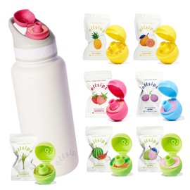 allsips 32oz Stainless Steel Air Water Bottle with Straw & 7 Refresher ScentSip Flavor Pods | Leak-Proof, Dishwasher Safe | Zero Calorie, Zero Sugar Flavored Water Bottle（White）