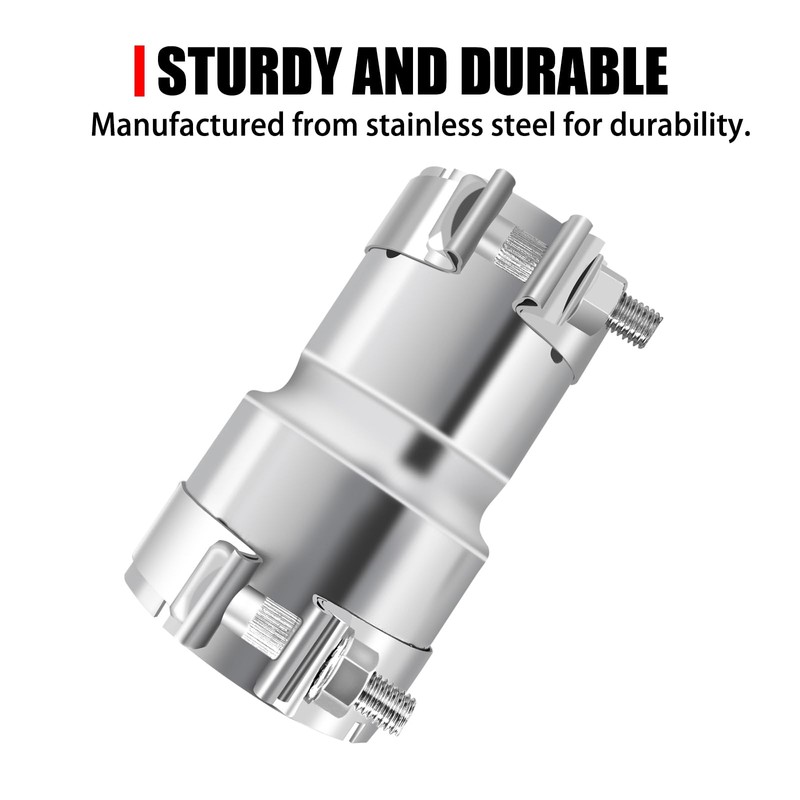 Stainless Steel 2.5 to 3 Inch Exhaust Adapter, 2.5" ID
