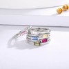 Birthstone Rings Jewelry 925 Sterling Silver Colorful Stackable Promise Ring