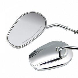 MotorToGo 1 Pair Chrome CNC Long Stem Custom Mirrors Compatible for 2004 Harley-Davidson V-Rod VRSCB